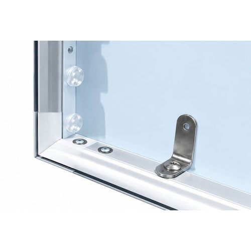 Wall Mounted Boss Light 壁掛け薄型ライトボックスの内側にある壁面固定金具|誉展示会