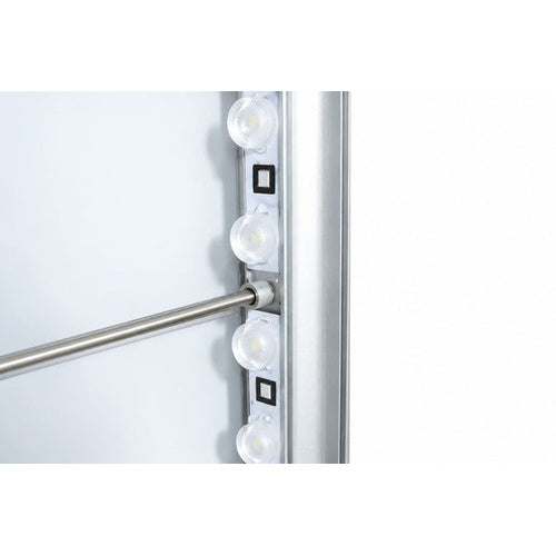 Wall Mounted Boss Light 壁掛け薄型ライトボックスの内部LEDと補強バー接続部|誉展示会