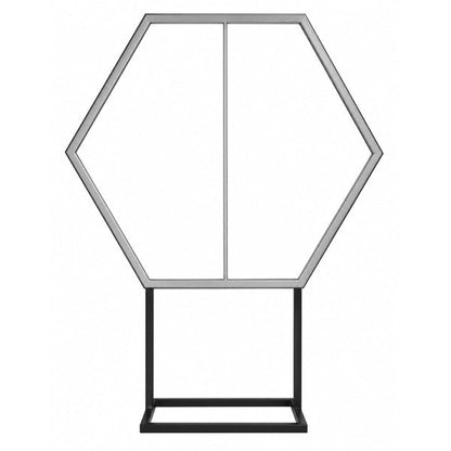 Lucid Prisma Series 幾何学型バックパネル Fタイプのスタンド付き六角形フレーム｜誉展示会